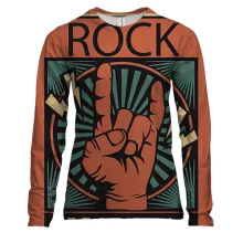 Женский 3D лонгслив rock festival