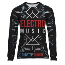 Женский 3D лонгслив Electro music