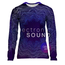 Женский 3D лонгслив Electronic sound