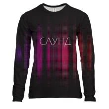 Женский 3D лонгслив с надписью "Саунд"