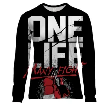 Женский 3D лонгслив One life - many fight