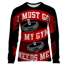 Женский 3D лонгслив I must go my gym needs me