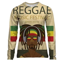Жіночий 3D лонгслів Reggae music fest