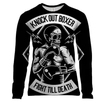 Жіночий 3D лонгслів Skull Boxer