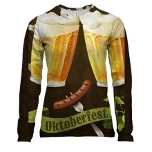 Женский 3D лонгслив Oktoberfest beer