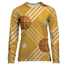 Женский 3D лонгслив Pop art Basketball