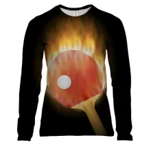 Женский 3D лонгслив Fire tennis