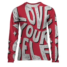 Женский 3D лонгслив Love yourself