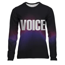 Женский 3D лонгслив с надписью "Voice"