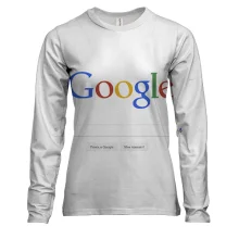 Женский 3D лонгслив со страницей поиска Google