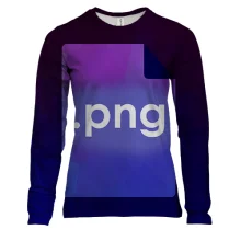 Женский 3D лонгслив с надписью PNG
