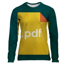 Женский 3D лонгслив с надписью PDF
