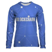 Женский 3D лонгслив Blockchain с цифровой сетью