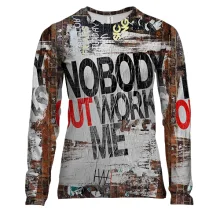 Женский 3D лонгслив Nobody outworks me