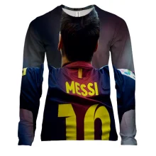 Женский 3D лонгслив Messi №10 со спины