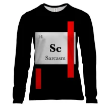 Женский 3D лонгслив Sc Sarcasm как химический элемент