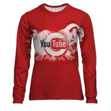 Женский 3D лонгслив You Tube