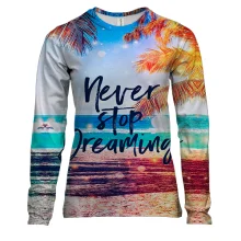 Жіночий 3D лонгслів Never stop dreaming