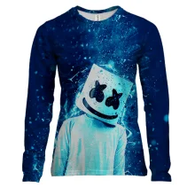Женская 3D футболка с длинными рукавами Marshmello