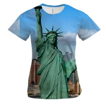 Женская 3D футболка The Statue of Liberty