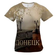 Женская 3D футболка Донецк.