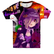 Детская 3D футболка Anime halloween girls
