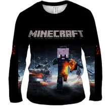 Чоловічий 3D лонгслів "Minecraft x Battlefield"