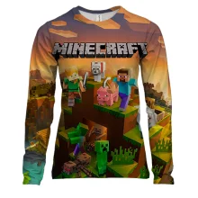 Женский 3D лонгслив "minecraft"