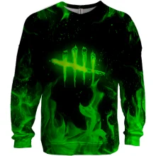 3D свитшот Dead by Daylight green logo
