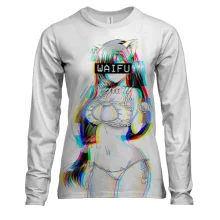 Женский 3D лонгслив WAIFU glitch