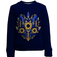 Дитячий 3D світшот Герб України із соняшниками (АРТ) 2