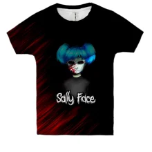 Детская 3D футболка Салли в окровавленной маске - SALLY FACE