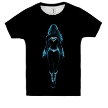 Детская 3D футболка Super Woman Neon