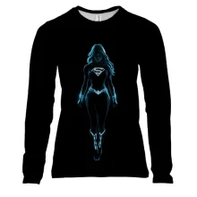 Жіночий 3D лонгслів Super Woman Neon