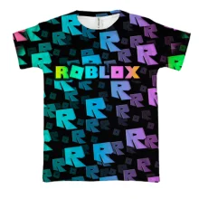 3D футболка Roblox, rainbow pattern