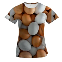 Жіноча 3D футболка Яйця курячі