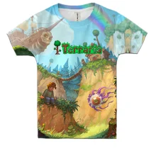 Детская 3D футболка Terraria - World art