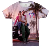Детская 3D футболка GTA VI Miami