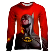 Жіночий 3D лонгслів Batman red