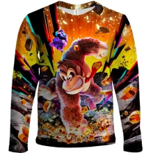 Дитячий 3D лонгслів Donkey Kong Bananza