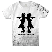 Детская 3D футболка Hunter X Hunter - силуэт героев
