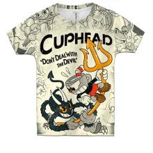 Дитяча 3D футболка Cuphead and Devil