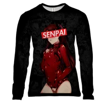 Жіночий 3D лонгслів Anime Senpai