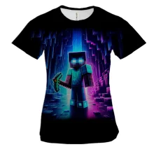 Женская 3D футболка Minecraft ART