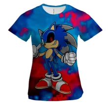 Женская 3D футболка SONIC EXE