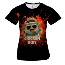 Женская 3D футболка Chicken Gun