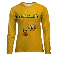 Женский 3D лонгслив Minecraft пчелы