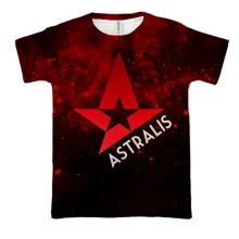 3D футболка Astralis у червоному диму