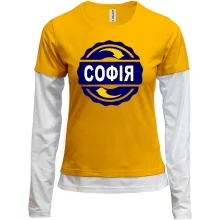 Комбінований лонгслів з ім'ям Софія в колі