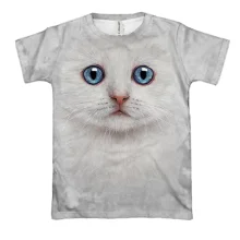 3D футболка Белый котенок